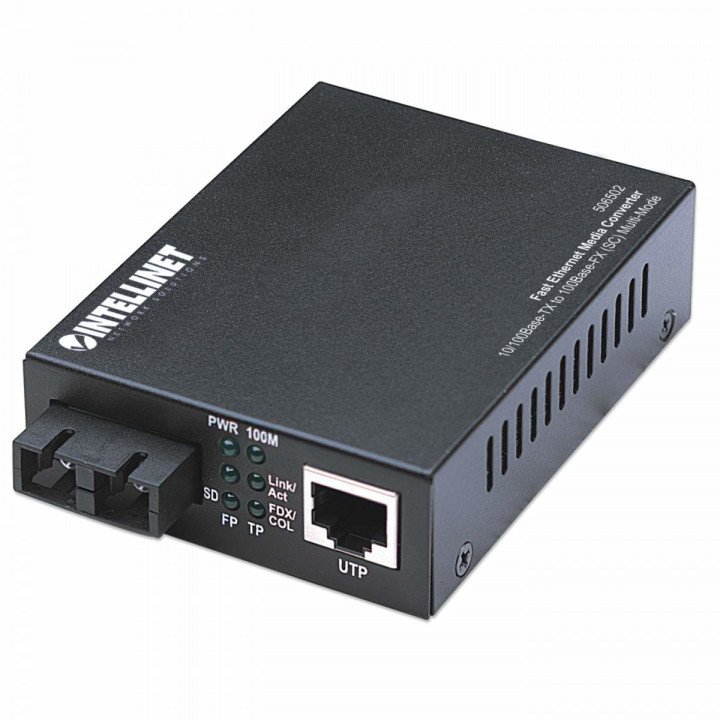 Intellinet 506502 Fast Ethernet мультимодовый медиаконвертер 2 км