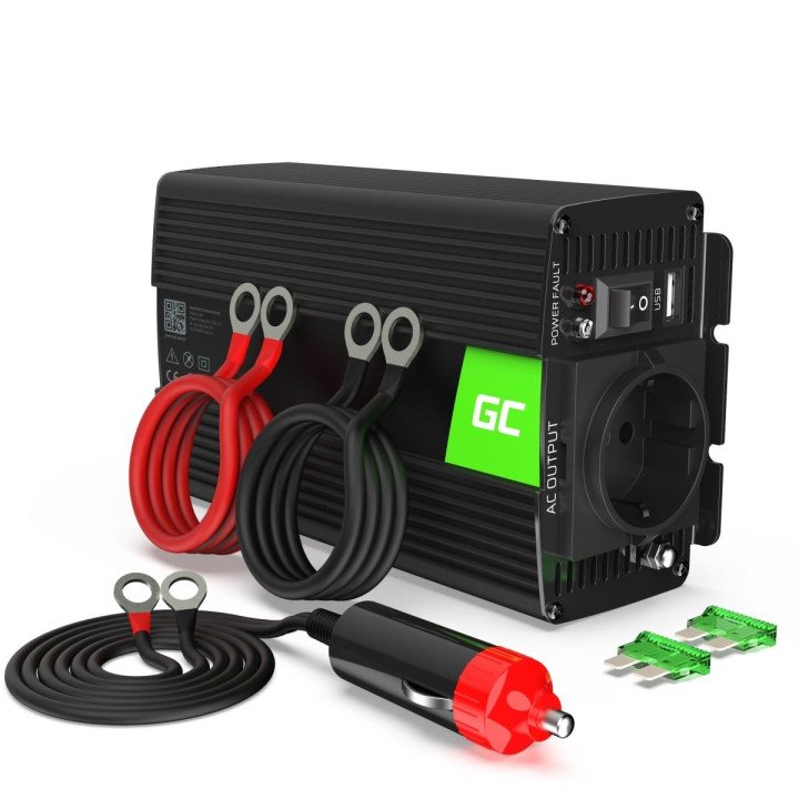 Green Cell INV17 инвертор 24В в 230В чистая синусоида 500Вт/1000Вт