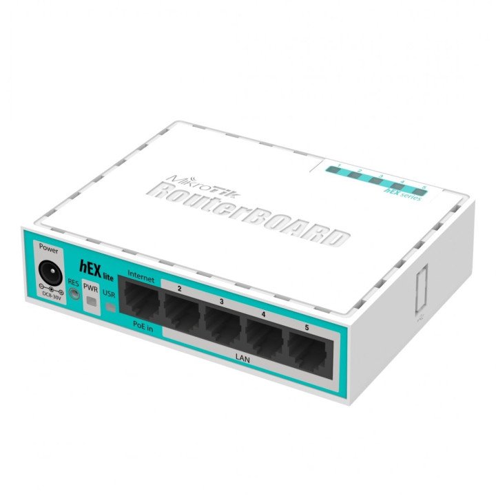 MikroTik hEX lite RB750r2 проводной маршрутизатор 100Mbps