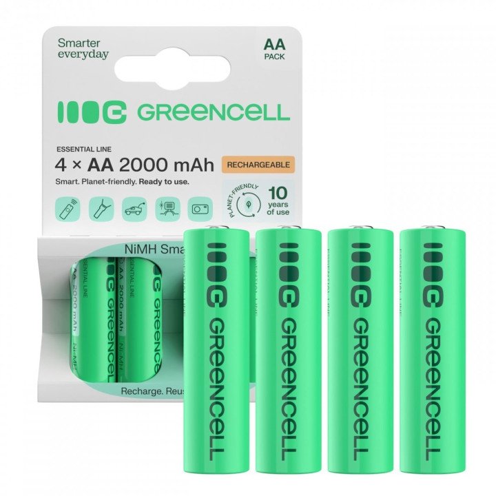 Green Cell GR02 AA 2000mAh аккумуляторы 4 шт.