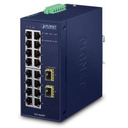 PLANET IGS-1820TF Управляемый гигабитный коммутатор 16+2 SFP IP30