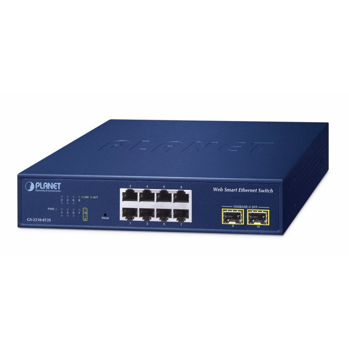 PLANET GS-2210-8T2S управляемый коммутатор 8GE+2SFP