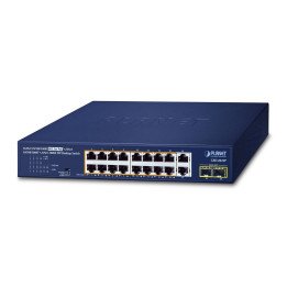 PLANET GSD-2022P 16 portu Gigabit PoE+ slēdzis 185W nepārvaldīts