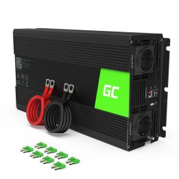 Инвертор Green Cell INV22 1500W чистый синус 12V-230V