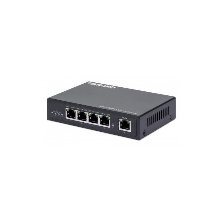 Intellinet 561617 4 portu Gigabit PoE pagarinātājs 90W
