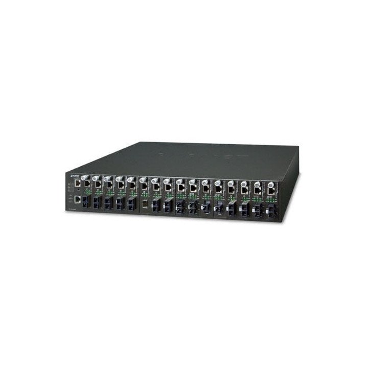 PLANET MC-1610MR 16 slotu SNMP pārvaldīts mediju pārveidotāju korpuss