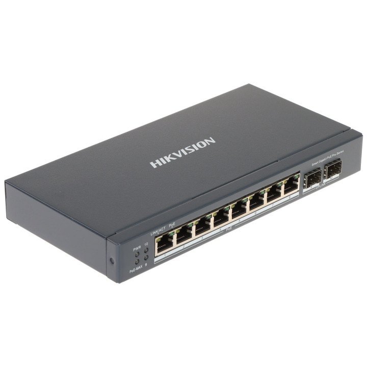 Hikvision DS-3E1510P-SI 8 portu Gigabit PoE slēdzis
