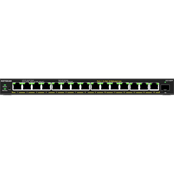 Netgear GS316EPP-100PES 16-портовый Gigabit PoE+ коммутатор 250W
