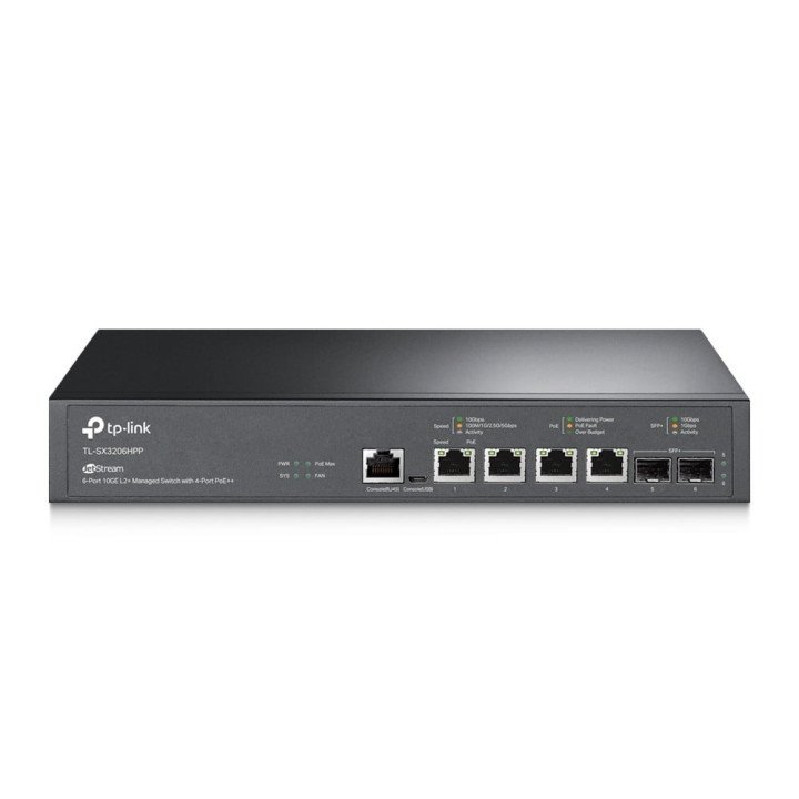 TP-Link TL-SX3206HPP 10G PoE++ pārvaldāms slēdzis 4x10GBase-T + 2x10G SFP+