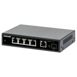 Intellinet 561822 5 portu Gigabit PoE+ slēdzis ar SFP
