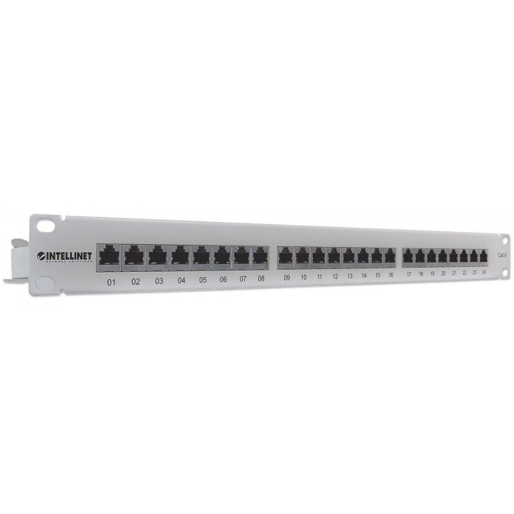 Intellinet 720014 Cat6 FTP 24-portu 1U ekranēts sadales panelis