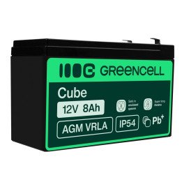 Green Cell AGM46 12V 8Ah VRLA akumulators - signalizācijai, UPS, rotaļlietām