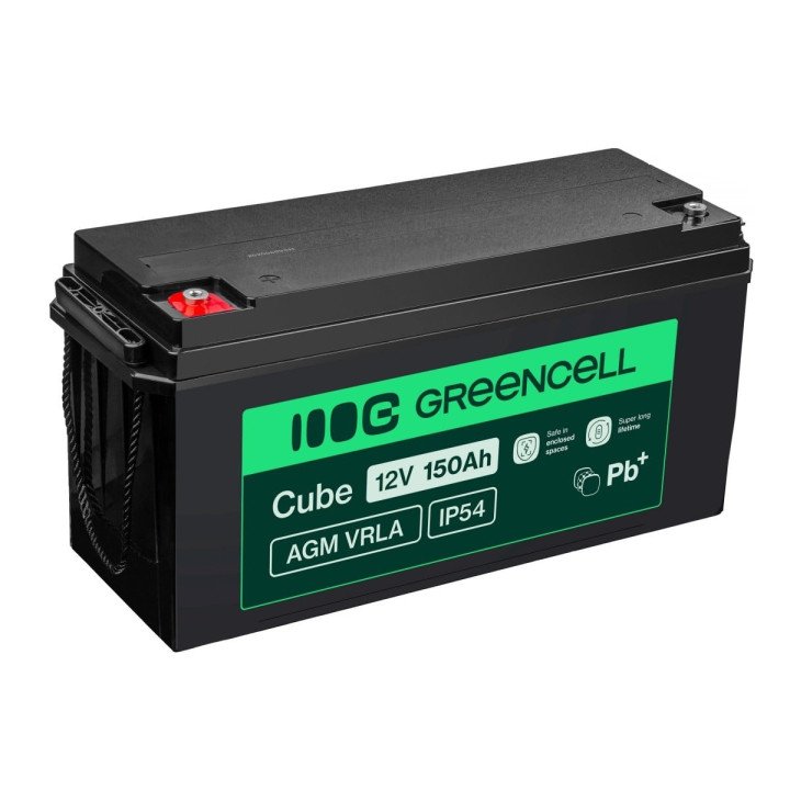 Green Cell AGM32 12V 200Ah VRLA AGM akumulators - saulei un kemperim
