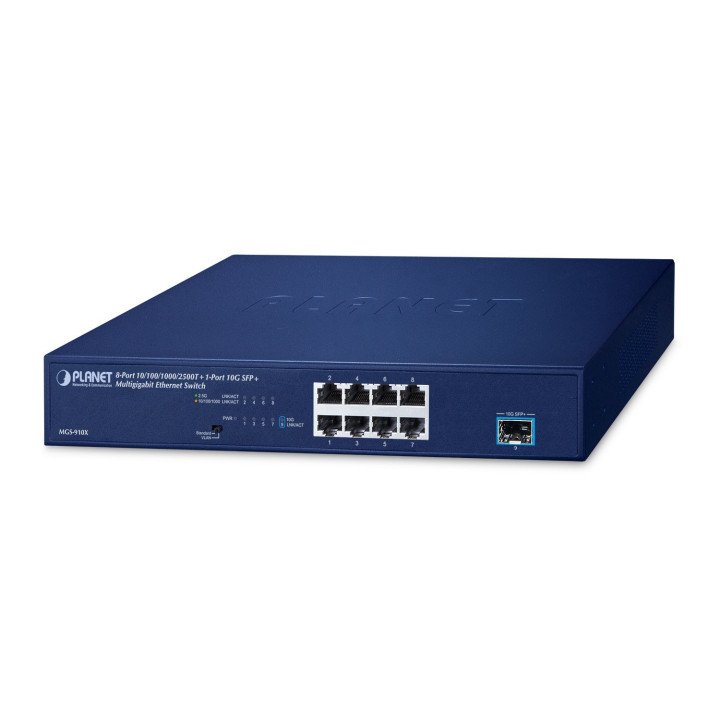 PLANET MGS-910X 8-портовый 2.5GbE + 10G SFP+ управляемый коммутатор