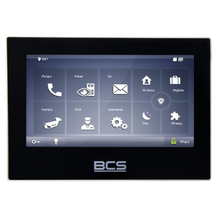 BCS BCS-MON7700B-S 7" IP video monitors PoE tālvadība