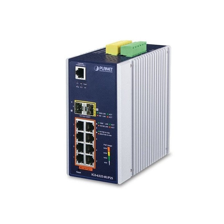 PLANET IGS-6325-8UP2S L3 pārvaldāms PoE++ slēdzis 8xGbE 2xSFP 95W