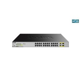 D-Link DGS-1026MP неуправляемый Gigabit PoE коммутатор 24 PoE+ 2 SFP