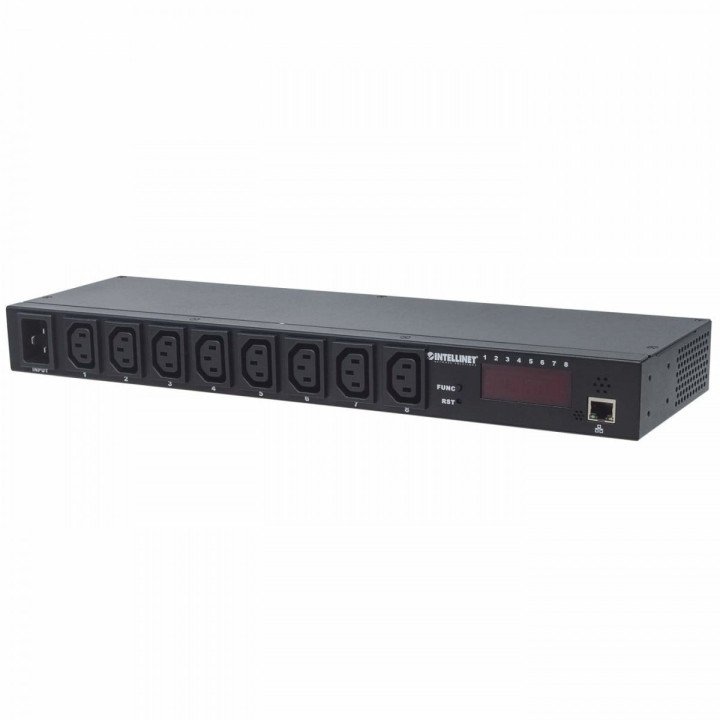 Intellinet 163682 8-portu PDU 230V AC plaukta barošanas sadalītājs