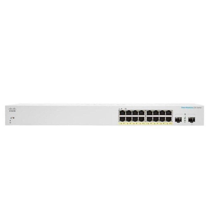 Cisco CBS220-16P-2G-EU Smart PoE+ коммутатор 16 портов 130W