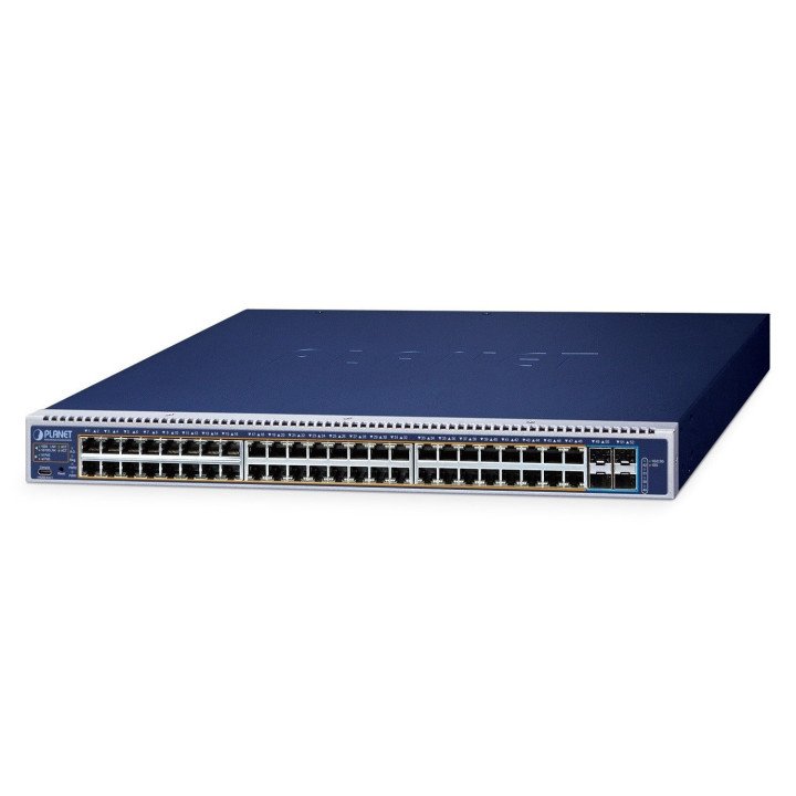 PLANET GS-6322-48UP4X 48 portu PoE+ slēdzis 95W 802.3bt 10G SFP+
