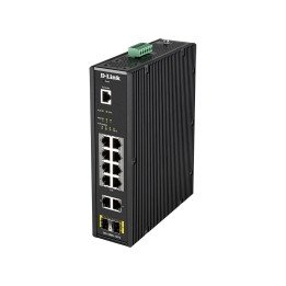 D-Link DIS-200G-12PS pārvaldīts L2 Gigabit PoE slēdzis 12 porti