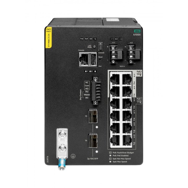 HPE Aruba 4100i JL817A 12-портовый управляемый PoE коммутатор 2 SFP+