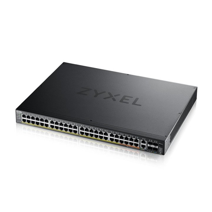 ZyXEL XGS2220-54HP PoE коммутатор 600W 48x1G 2x10mG 4x10G SFP+ NebulaFlex Pro