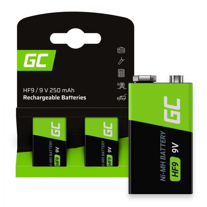 Green Cell GR18 9V Ni-MH аккумулятор 250mAh 2 шт.