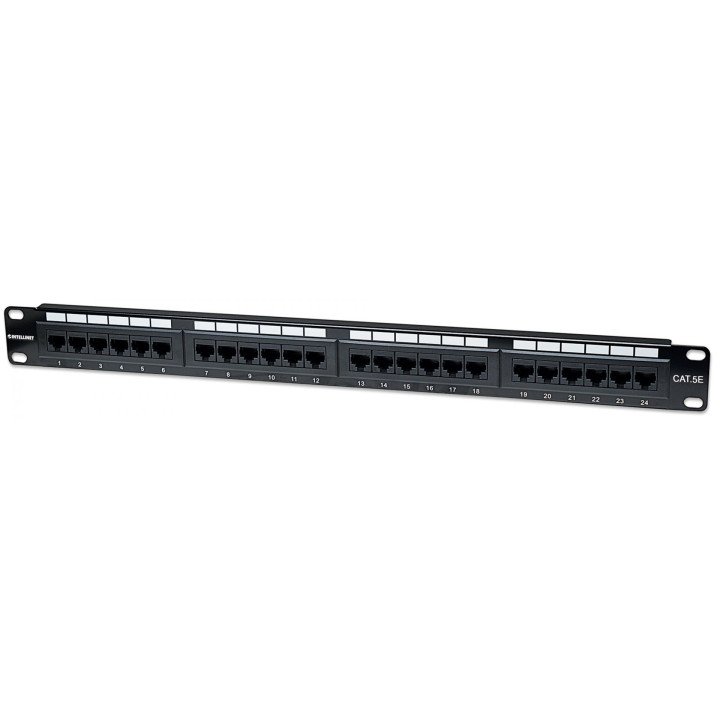 Intellinet 513555 24 portu Cat5 UTP sadales panelis 1U