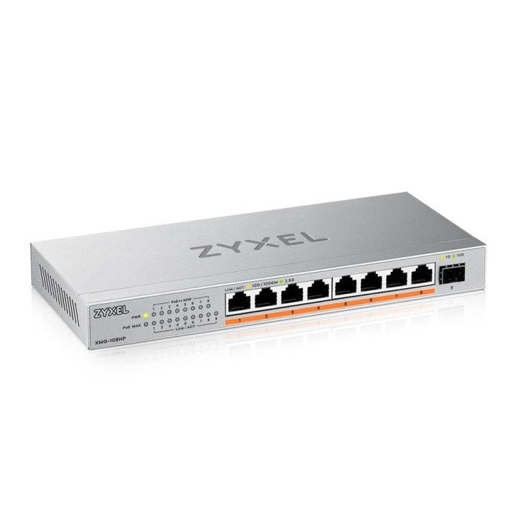 ZyXEL XMG-108HP 8 portu 2.5G PoE++ nepārvaldāms slēdzis 100W