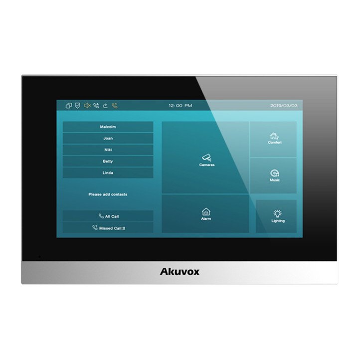 Akuvox C313W-LP-2 7" Linux WiFi 2-Wire Video Door Phone Monitor
