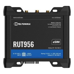 Teltonika RUT956 4G LTE маршрутизатор с eSIM, Wi-Fi N, 100Mbps