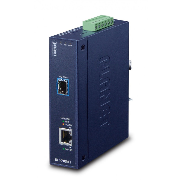 PLANET IXT-705AT Промышленный медиаконвертер 10G SFP+ -40-75°C