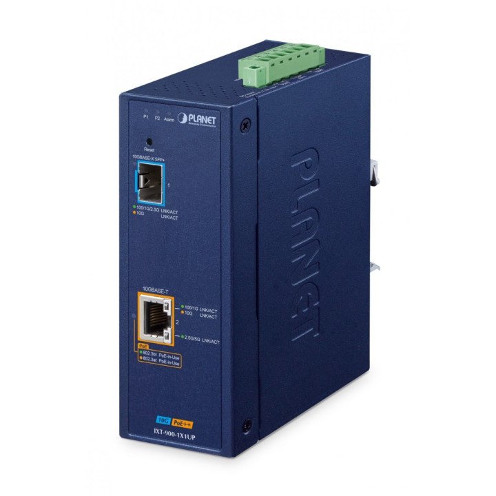 PLANET IXT-900-1X1UP промышленный PoE++ медиаконвертер 95 Вт