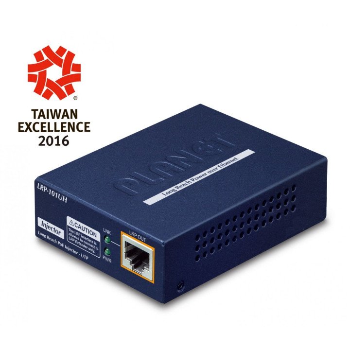 PLANET LRP-101UH PoE injektors 30W 500m tāldarbība