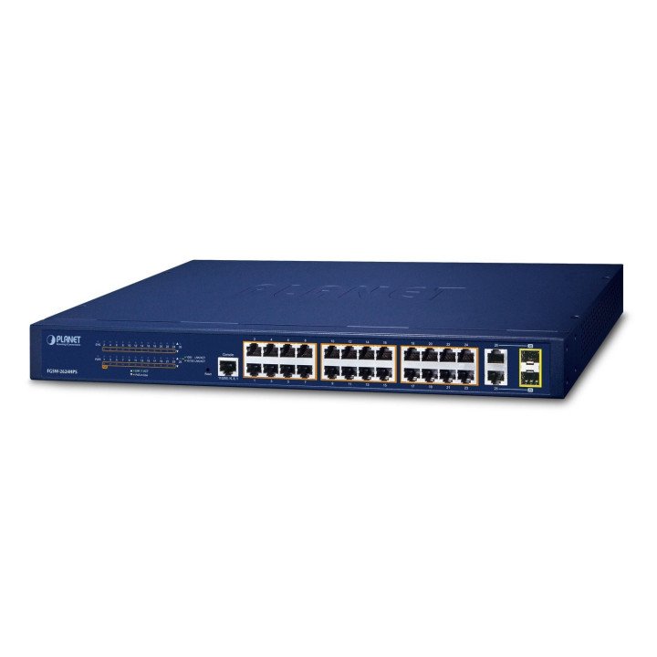 PLANET FGSW-2624HPS 24-портовый PoE+ управляемый коммутатор 240W