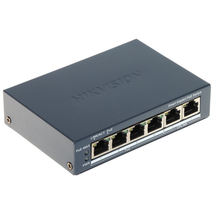Hikvision DS-3E1506P-EI 4 portu Gigabit PoE slēdzis