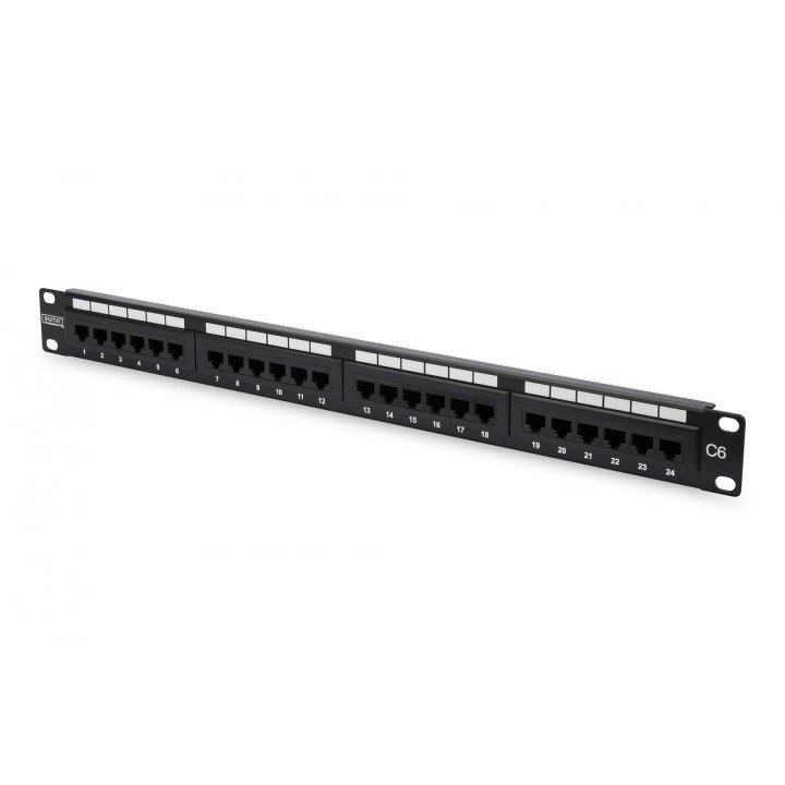 DIGITUS DN-91624U Cat6 UTP 24 portu sadales panelis 1U 19"
