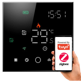 ZigBee termostata slēgtā krāsns Black PS TUYA sērija