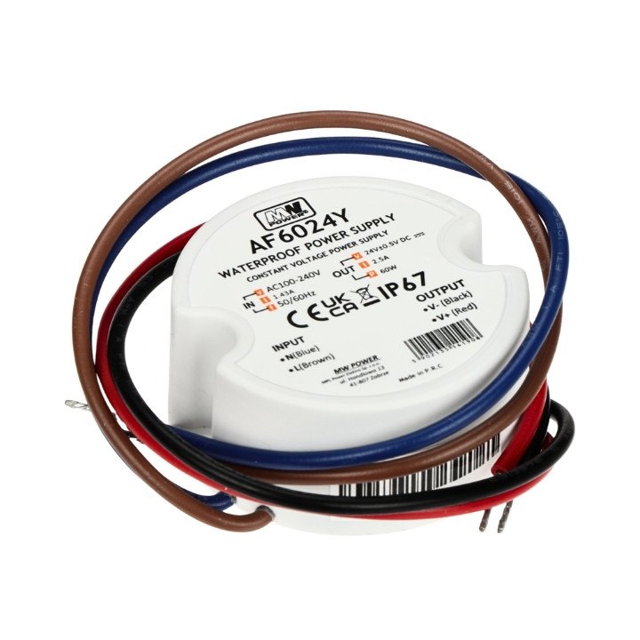 MW POWER 24V/2.5A-TP-V2 24V 5A IP67 barošanas bloks