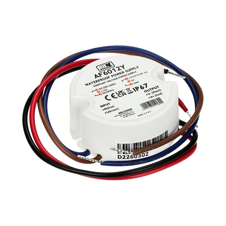 MW POWER 12V/5A-TP-V2 Barošanas bloks 12V 5A IP67