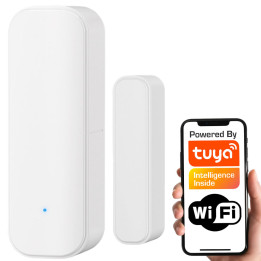 Magnētiskais durvju/logu kontakta sensors, balts WiFi TUYA