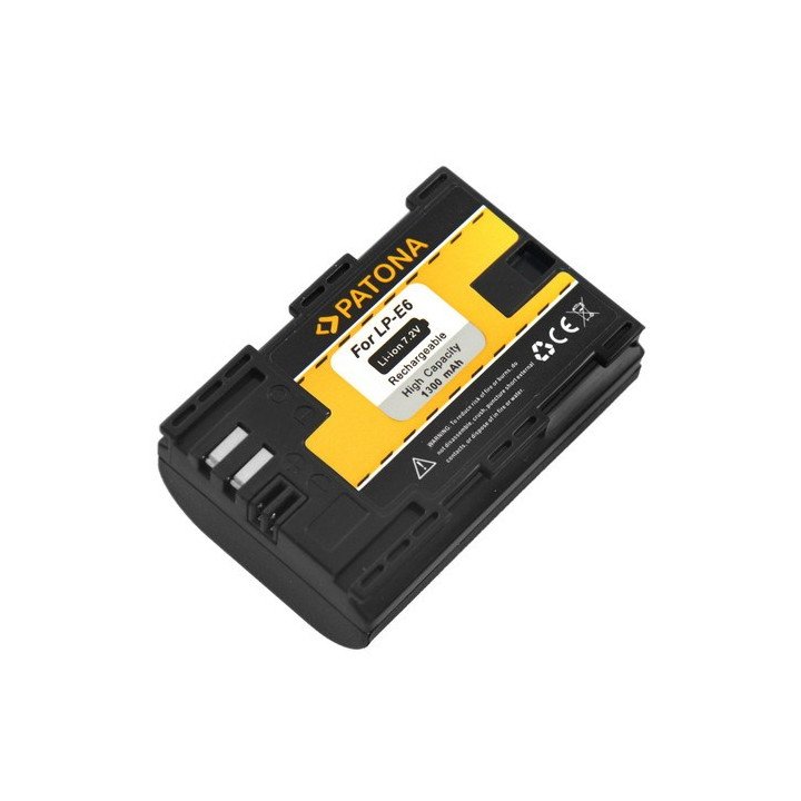 Patona LP-E6 Camera Battery 1300mAh Li-Ion Replacement for Canon