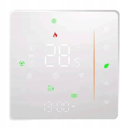 Viedais termostats 16A grīdas apsilde, balta WiFi TUYA