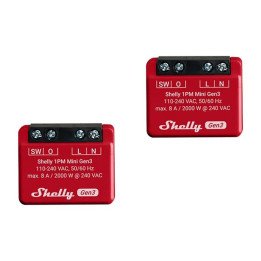 Shelly 1PM Mini Gen3 Set of 2 Temperature & Humidity Sensors, WiFi/Bluetooth/Matter