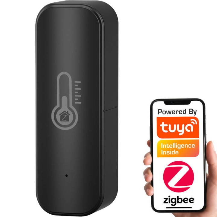 Tuya Zigbee temperatūras mitruma sensors balts IP iekštelpās