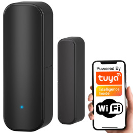 Melns magnētiskais durvju un logu kontakta sensors WiFi TUYA