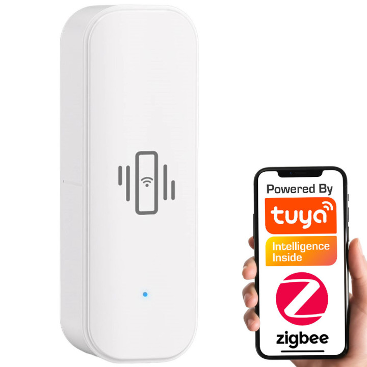 Tuya vibrācijas motion temperatūra mitruma sensors Zigbee