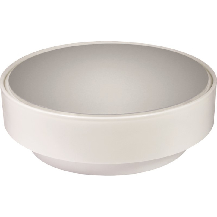 DIONE LED white ring, white bottom, milky lampshad
