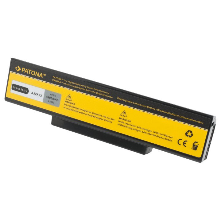 Patona PT2256 Battery ASUS A32-K72 4400mAh Li-Ion 11.1V